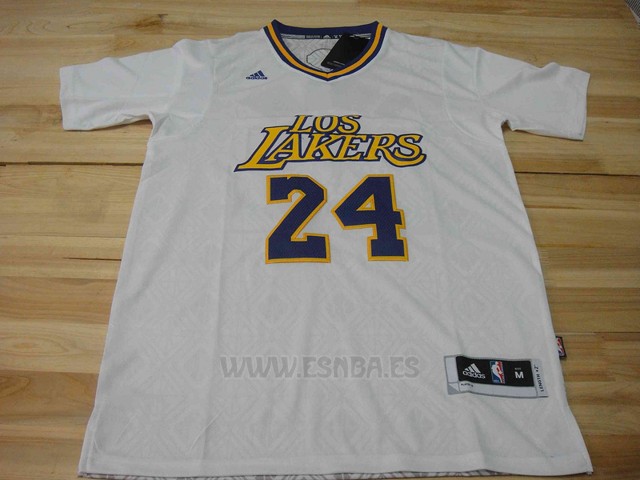 Camiseta Noches Enebea Los Angeles Lakers Kobe Bryant #24 Blanco